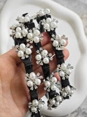 İNCİ DETAYLI TAŞLI PENS MANDAL TAÇ