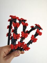 KIRMIZI FİYONK MODEL PENS MANDALLI TAÇ