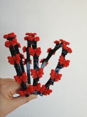 Kırmızı Fiyonk Model Pens Mandallı Taç