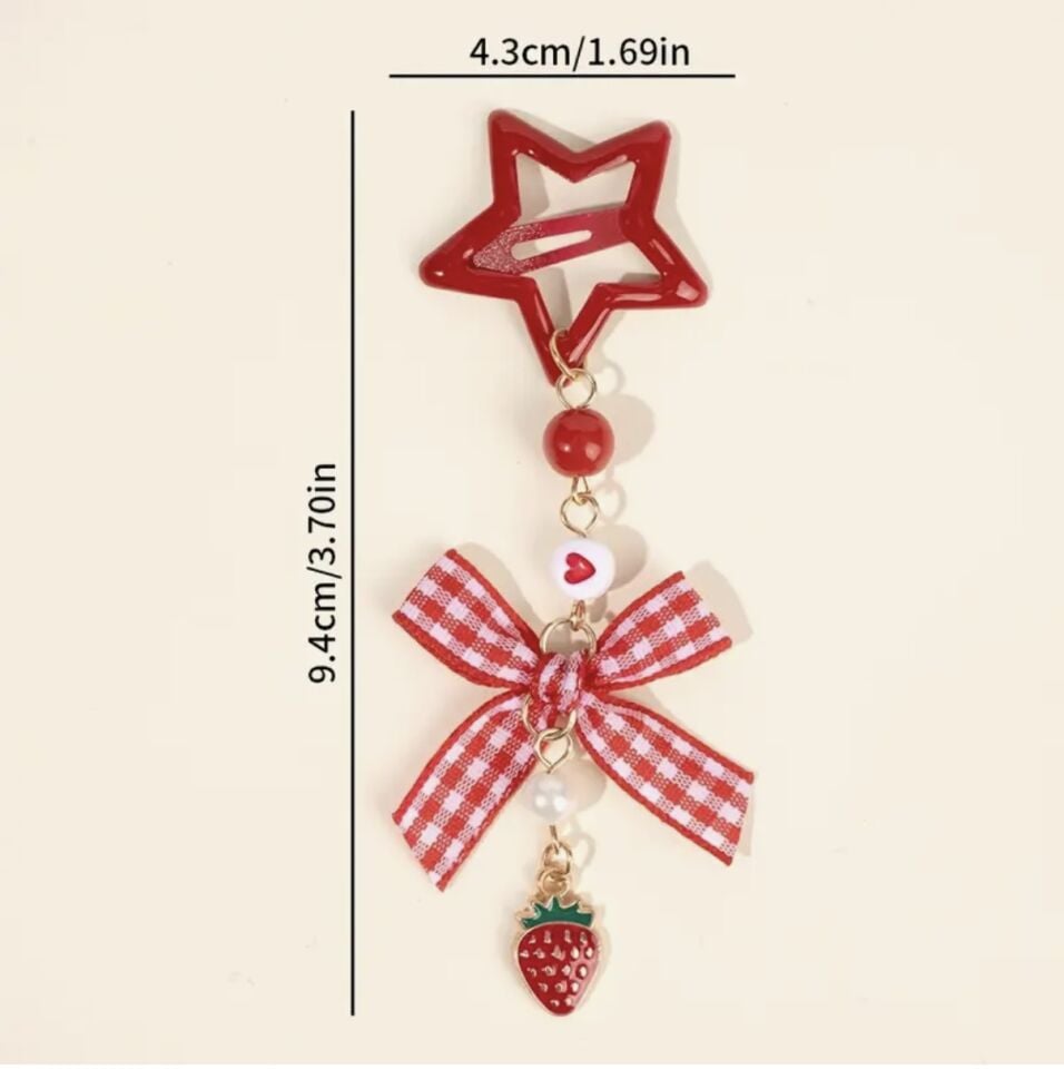 Çilek Model Yıldızı Çıt Çıt Toka