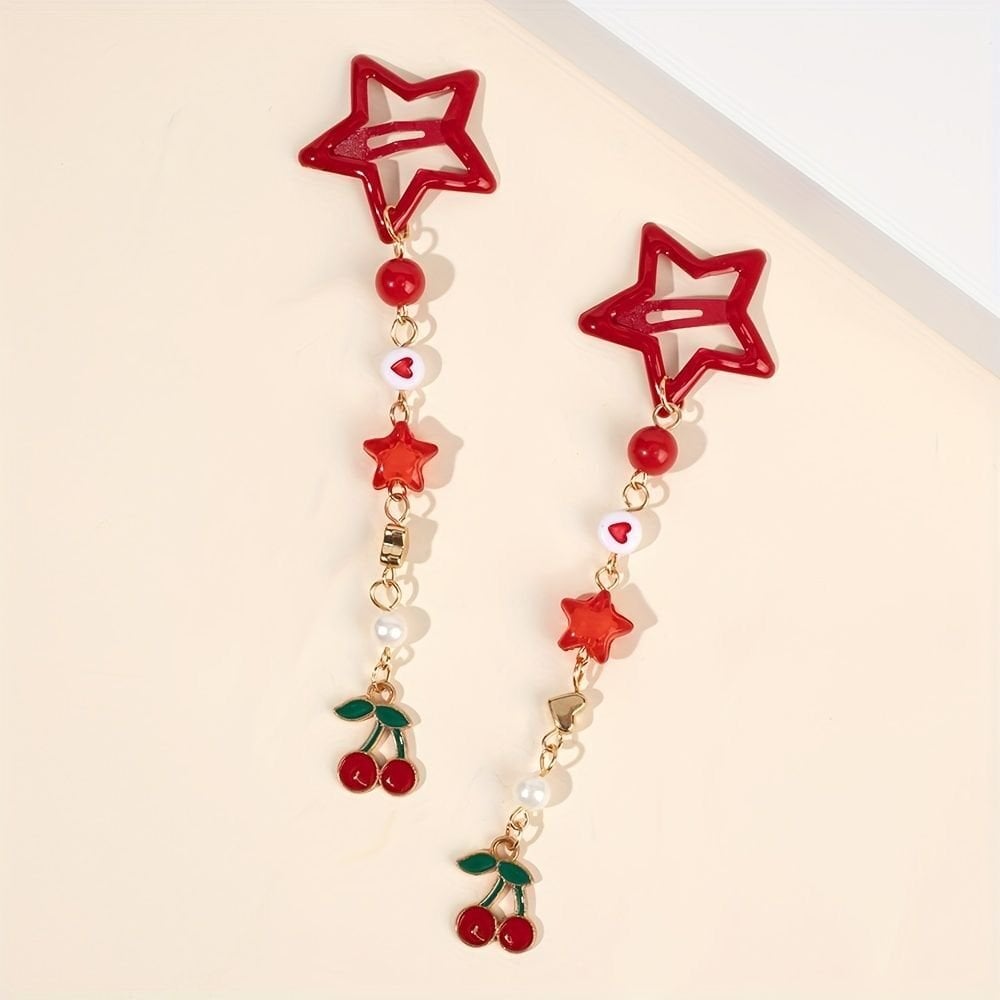 Kiraz Model Yıldız Çıt Çıt Set Toka