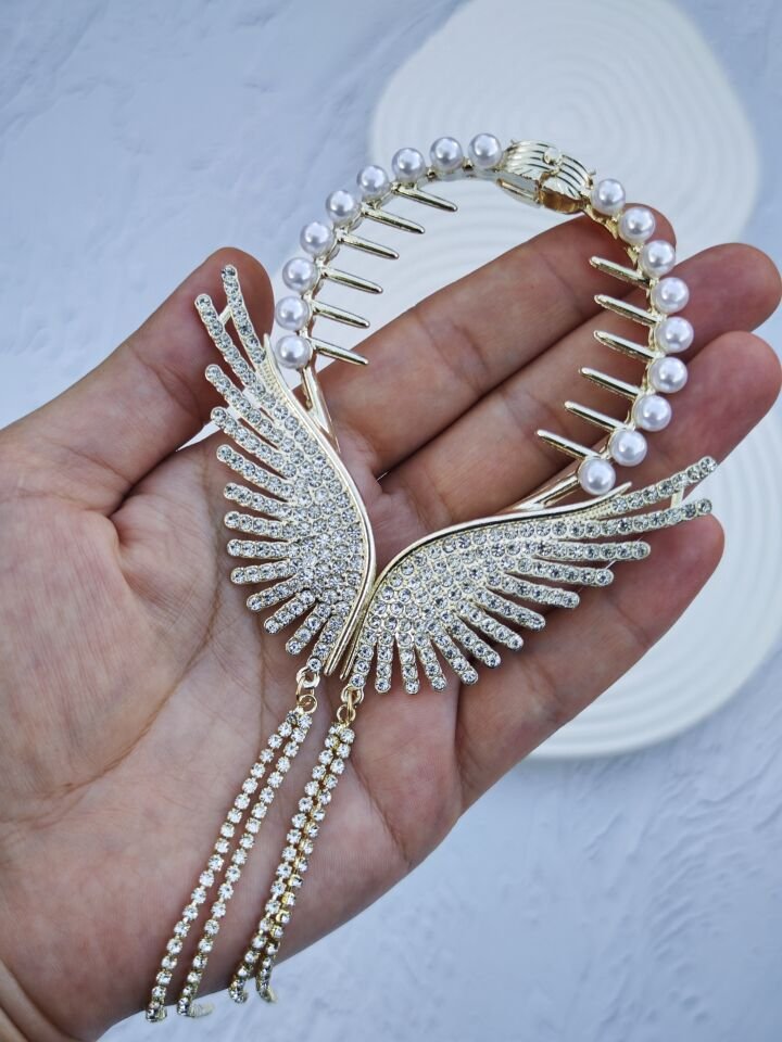 Melek Kanadı Model Topuz Tokası