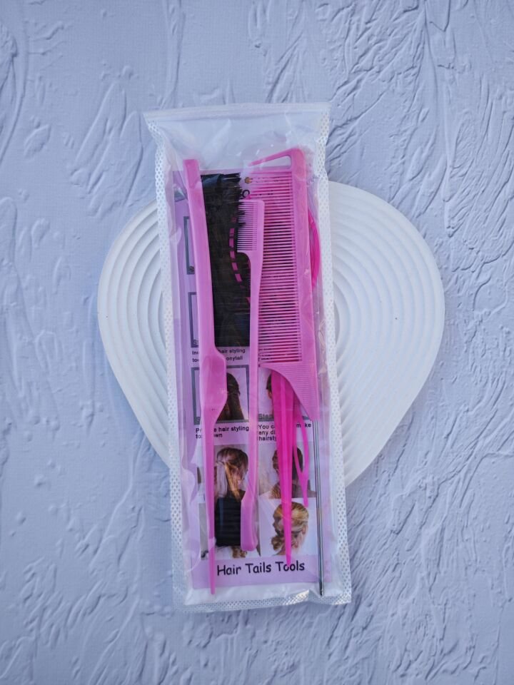 Saç Yapma Fırçalı Tarak Seti