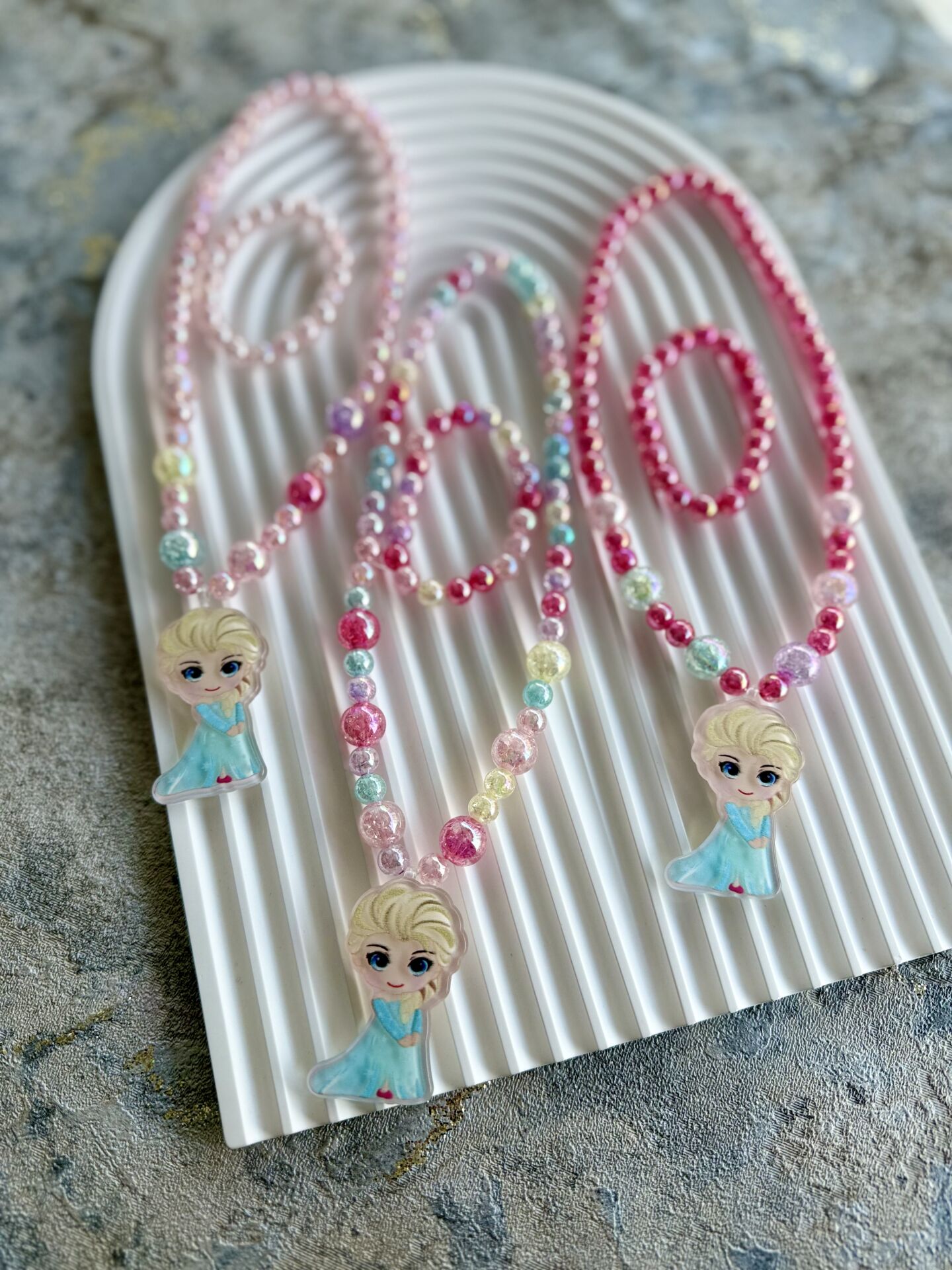 KIZ ÇOCUK ELSA MODEL KOLYE BİLEKLİK SET