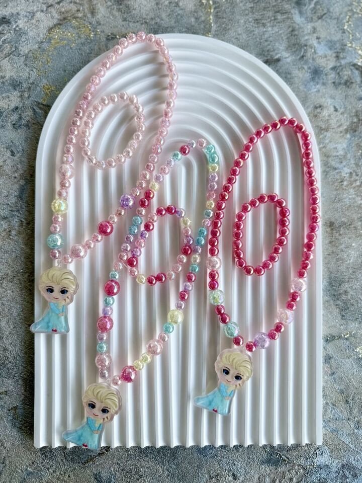 KIZ ÇOCUK ELSA MODEL KOLYE BİLEKLİK SET