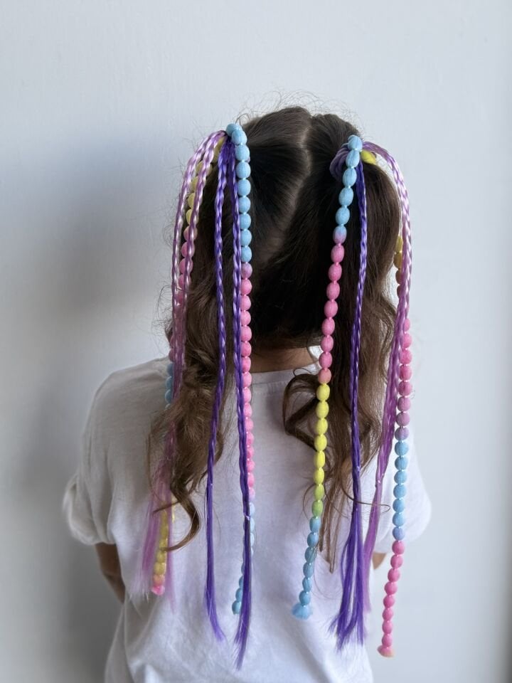 BONNON MODEL ÖRGÜLÜ LASTİK SAÇI ÇİFT