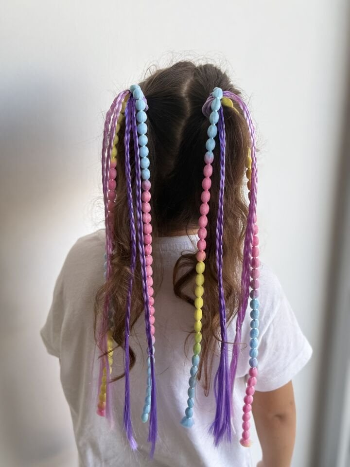 BONNON MODEL ÖRGÜLÜ LASTİK SAÇI ÇİFT