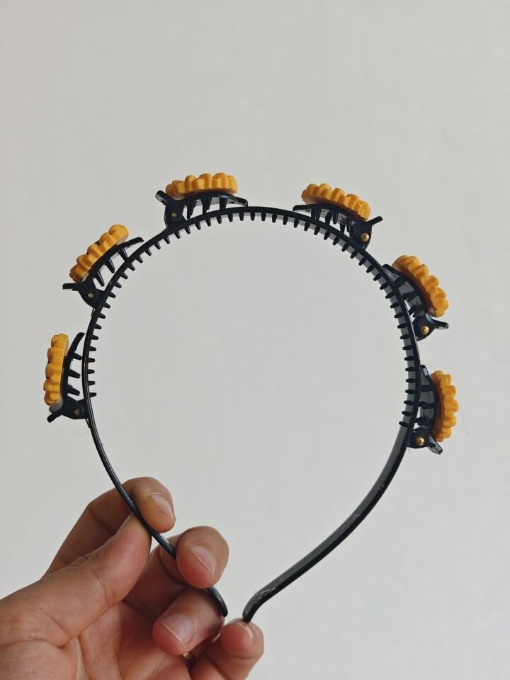 AYÇİÇEĞİ MODEL PENS MANDALLI SAÇ BÜKÜCÜ TAÇ