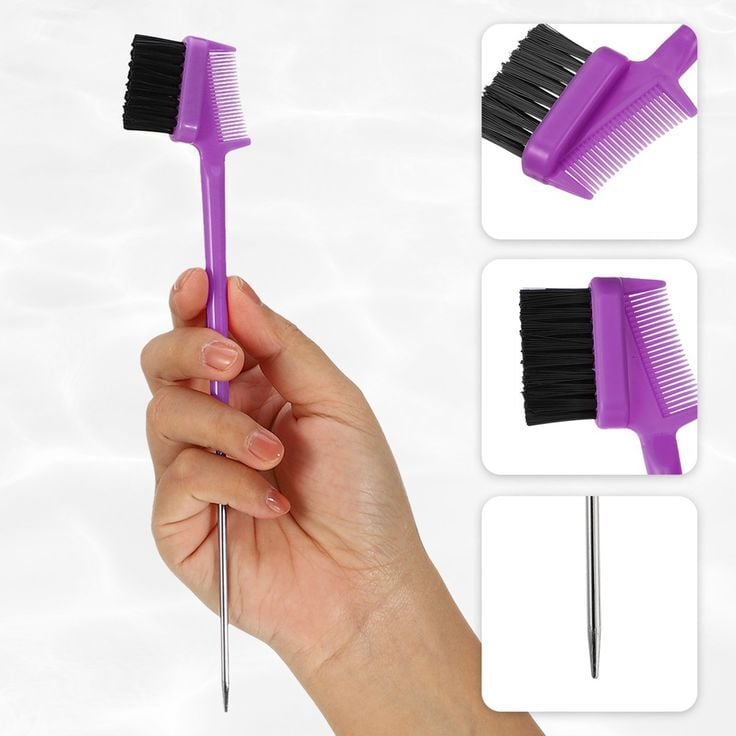 MOR RENK TARAK SETLİ SAÇ YAPMA SPREY ŞİŞESİ SETİ