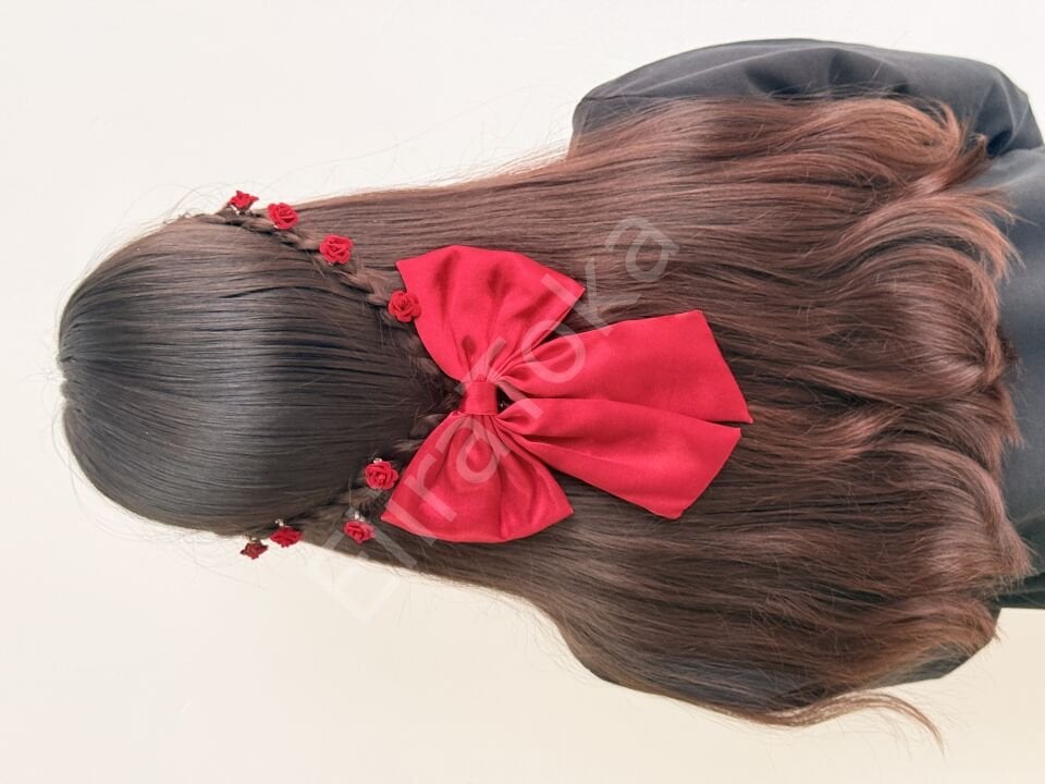 KIRMIZI SATEN OTOMATİK MANDAL 23 NİSAN 29 NİSAN TOKASI