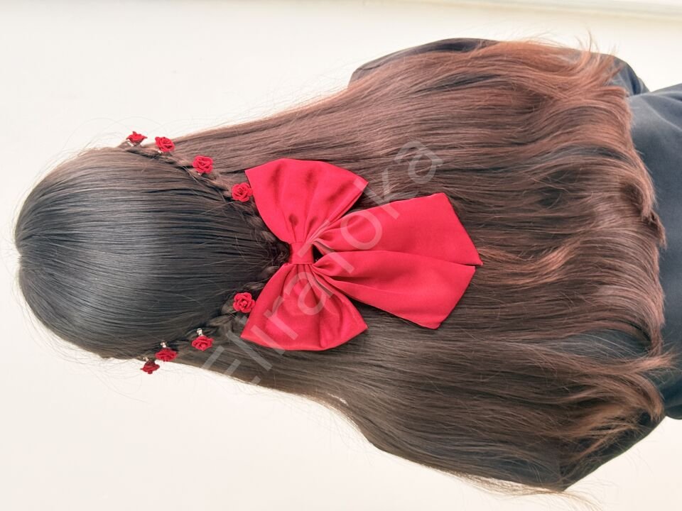 KIRMIZI SATEN OTOMATİK MANDAL 23 NİSAN 29 NİSAN TOKASI