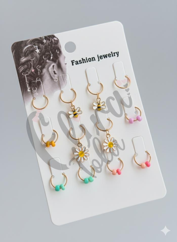 PAPATYA MODEL SAÇ KÜPESİ HALKA MODEL ÖRGÜ SÜSÜ