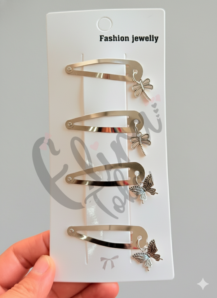 4 LÜ SET ETNİK DESEN ÇIT ÇIT TOKA