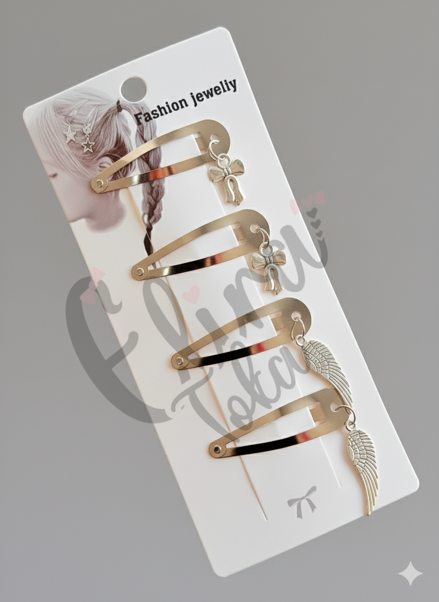 4 LÜ ETNİK DESEN ÇITÇIT TOKA SET