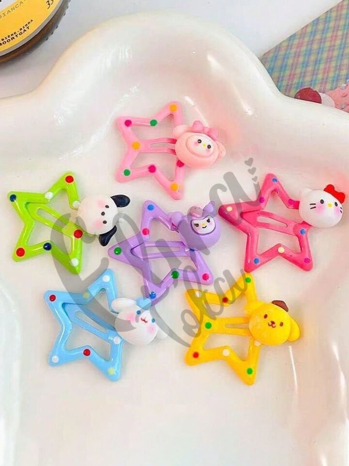 KUROMİ VE ARKADAŞLARI 6 LI YILDIZ SET TOKA