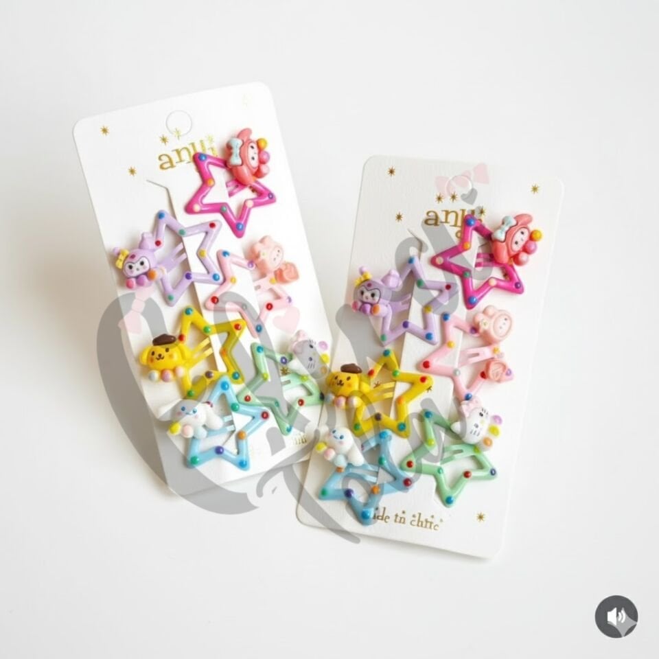 KUROMİ VE ARKADAŞLARI 6 LI YILDIZ SET TOKA