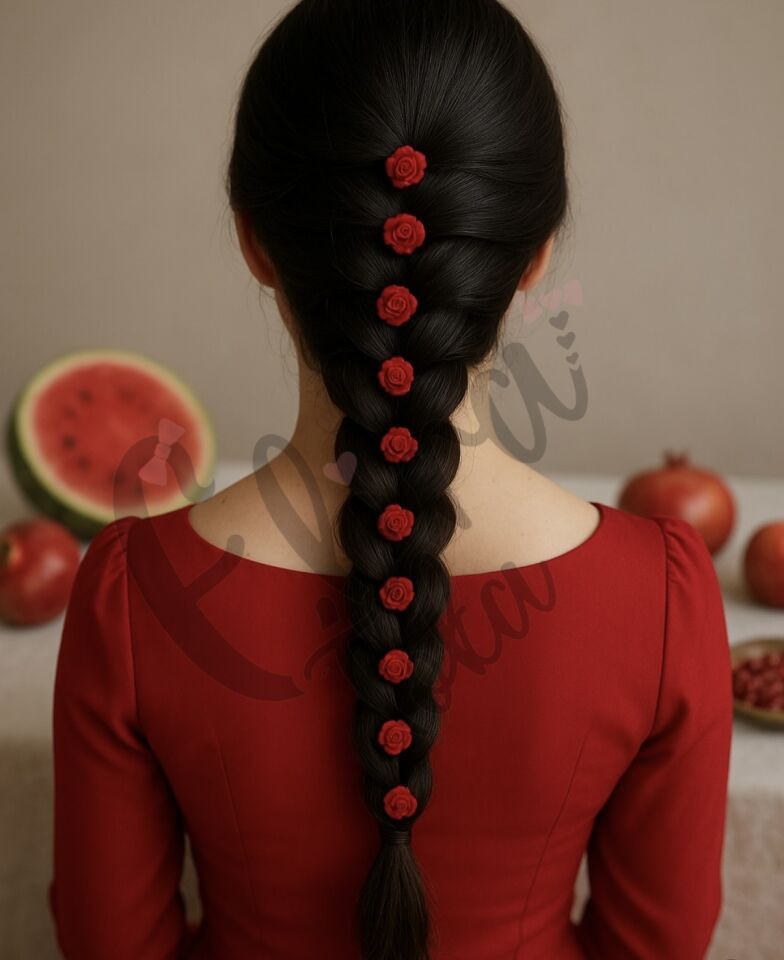 KADİFE GÜL MODEL 10 LU SAÇ KÜPESİ SÜSÜ