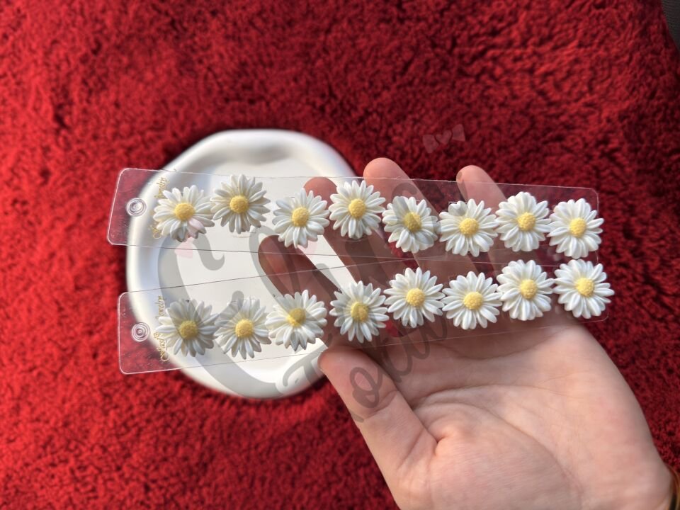 BÜYÜK BOY PAPATYA MODEL SAÇ KÜPESİ 8 Lİ KART