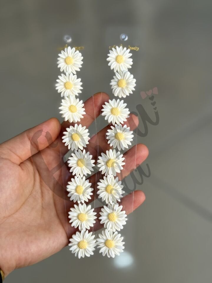 BÜYÜK BOY PAPATYA MODEL SAÇ KÜPESİ 8 Lİ KART