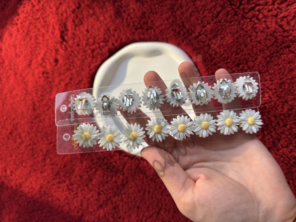 BÜYÜK BOY PAPATYA MODEL SAÇ KÜPESİ 8 Lİ KART