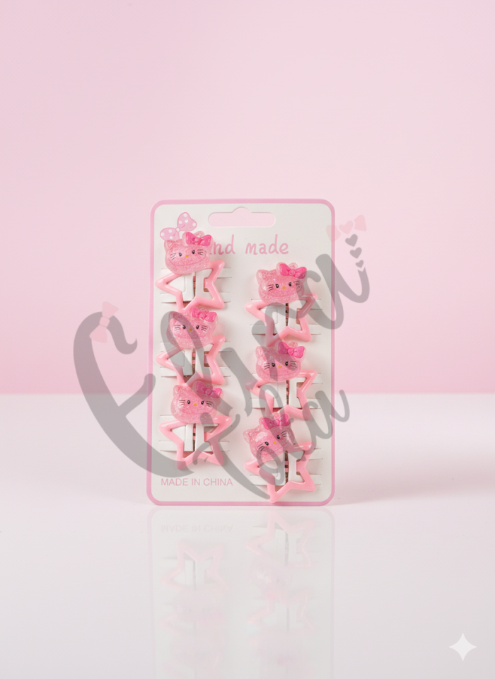 HELLOKİTY MODEL 6 Lİ YILDIZ TOKA SETİ